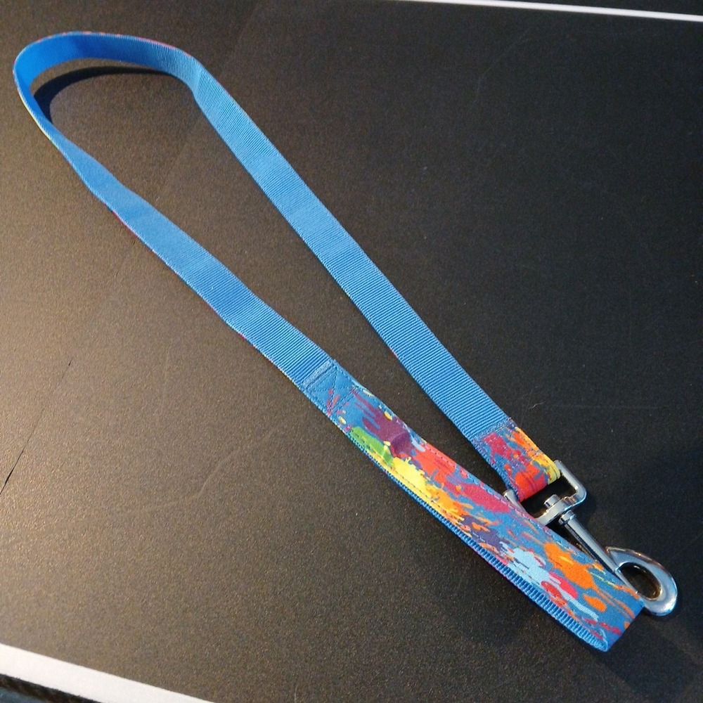 Multicolor Paint Splash Dog Leash 47 In NWOT - Picture 3 of 3